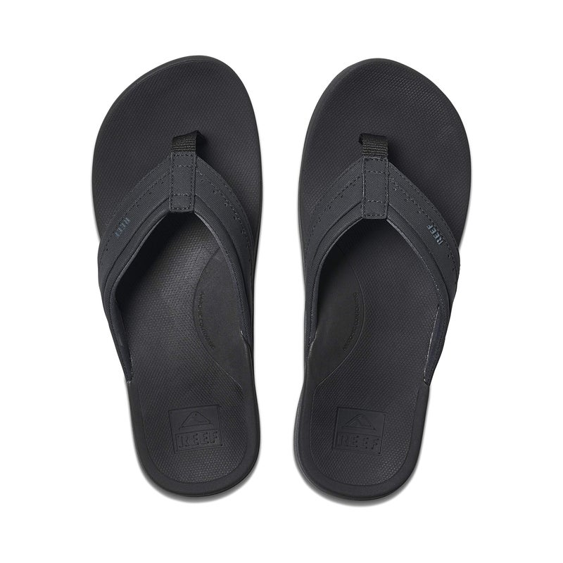 Reef Ortho Spring Mens Flip Flop, Arch Support & Soft Cushion Footbed, Black, 9 - Image 1